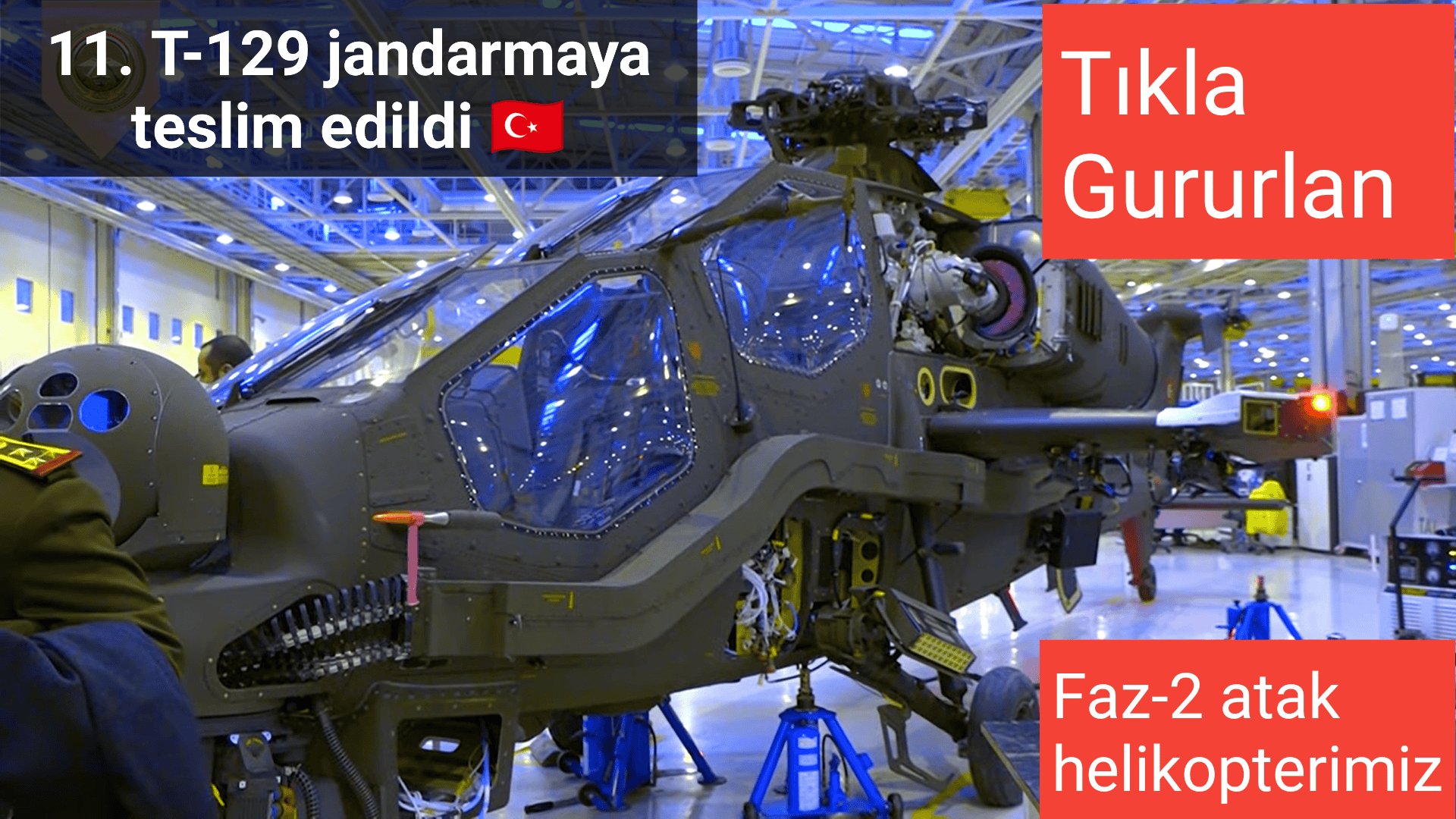 11. Atak t-129 helikopteri Jandarma Genel Komutanlığına teslim edildi