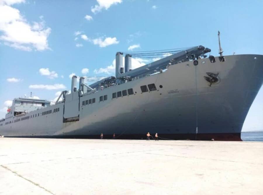 ABD Yunanistanda'ki silahlarını Uzunluğu 290 metre Gemi ile geri götürüyor