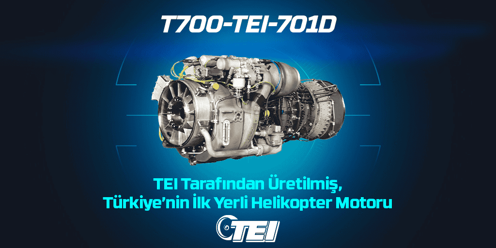 T700-TEI-701D Turboşaft Motoru