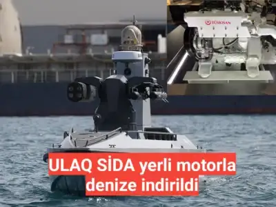 ULAQ SİDA yerli motorla denize indirildi